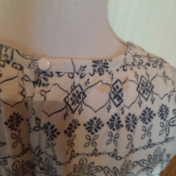 NWT Loft Sleeveless Lightweight Pullover Dress White and Navy Horizontal Print - Picture 4 of 9